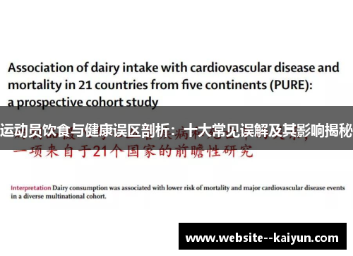 运动员饮食与健康误区剖析：十大常见误解及其影响揭秘